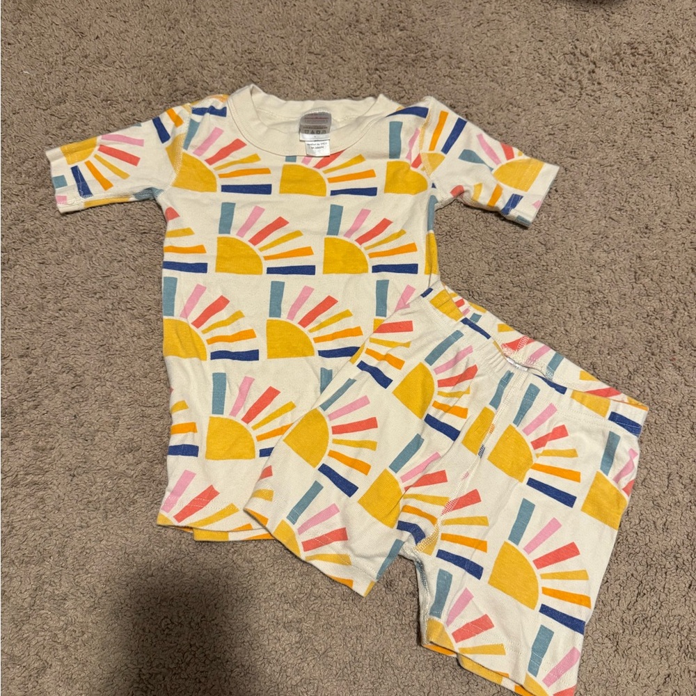 Hanna Andersson Kids Pajama Set - Yellow, Pink, Blue